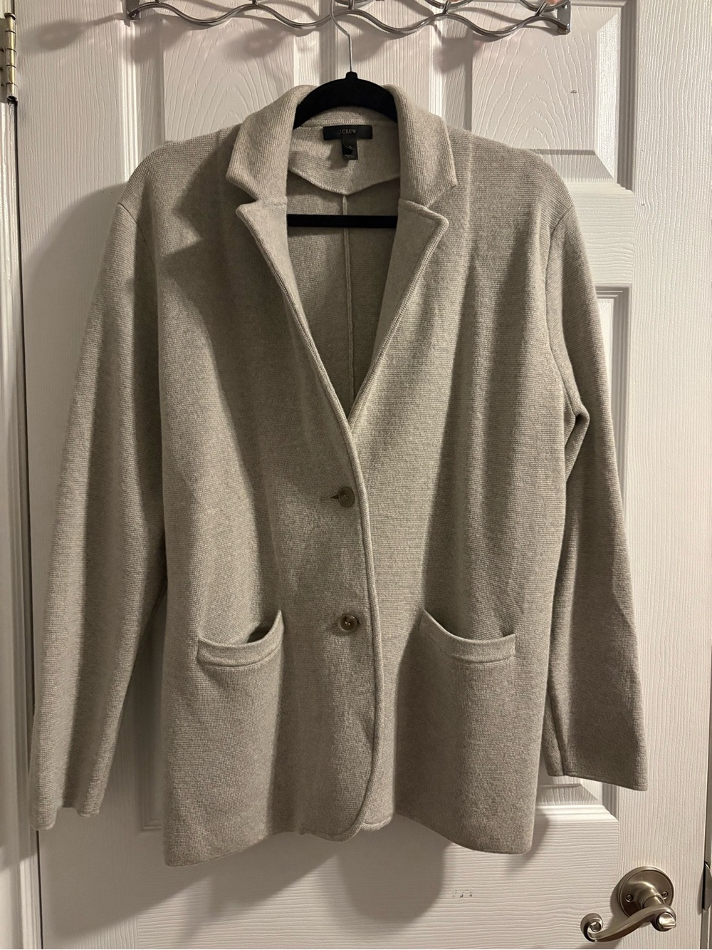 J.Crew Women’s Sophie 100% Wool Blazer - Light Grey - Size Large